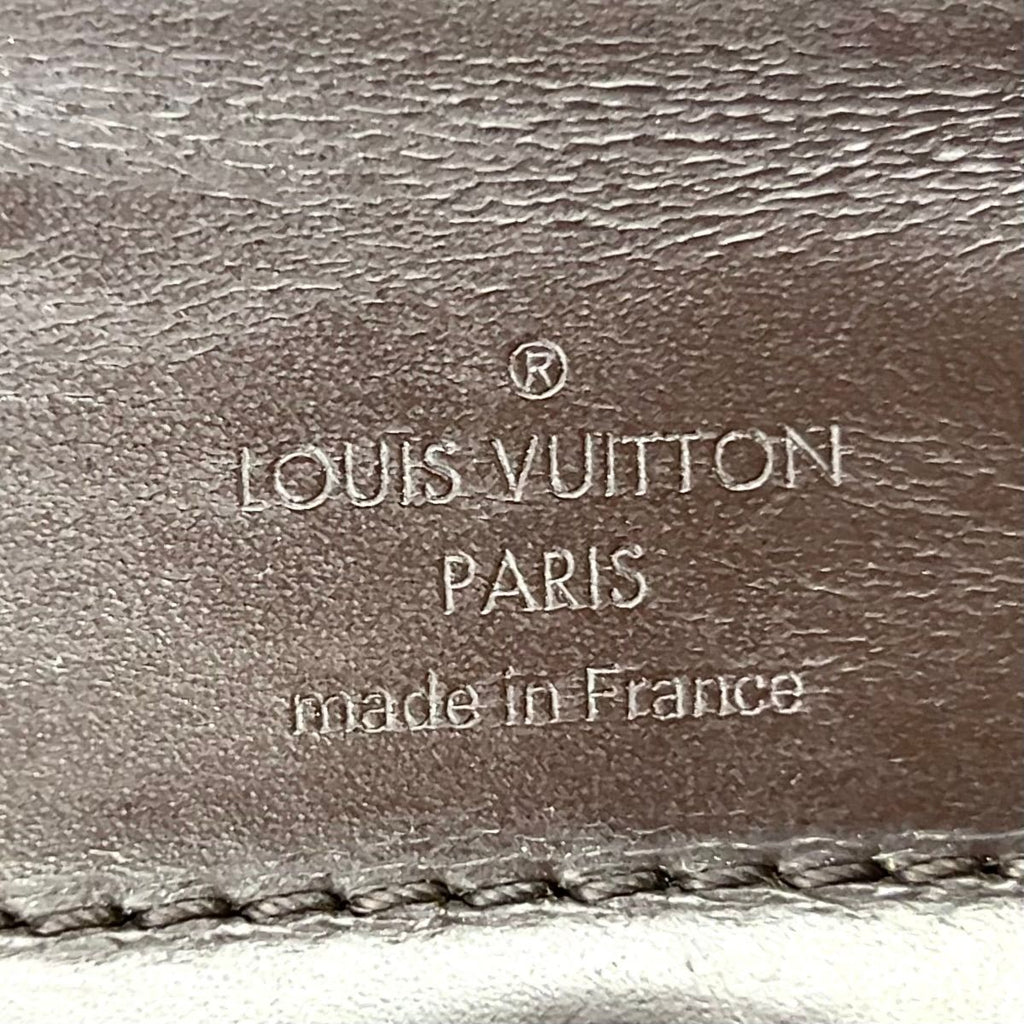Louis Vuitton Sistine PM Damier Ebene Leather Brown Handbag Gold — view 4