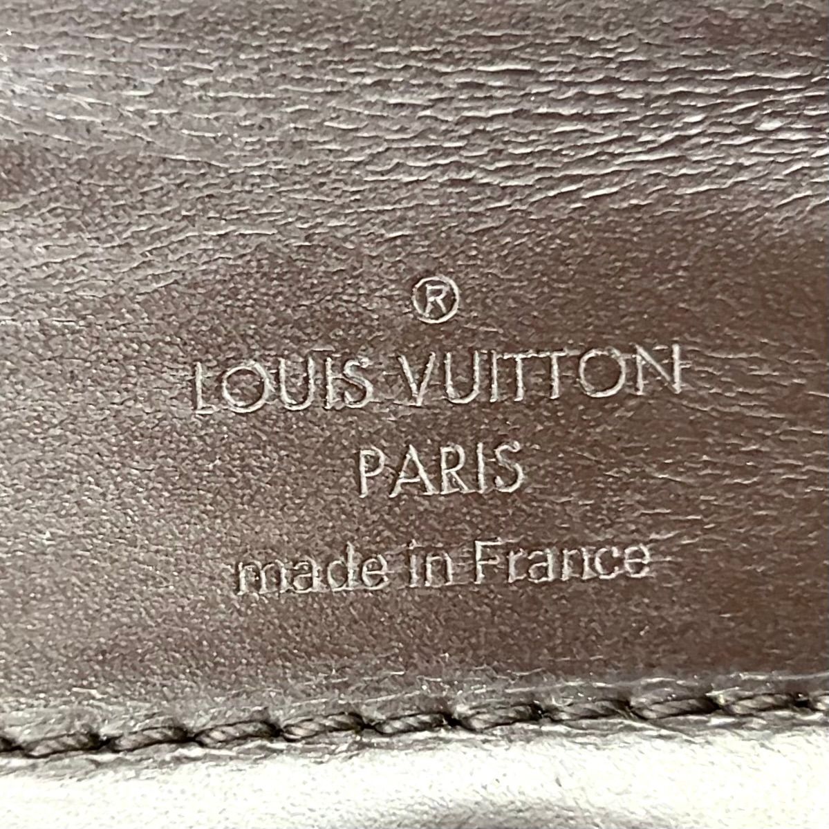 Louis Vuitton Sistine PM Damier Ebene Leather Brown Handbag Gold — view 4