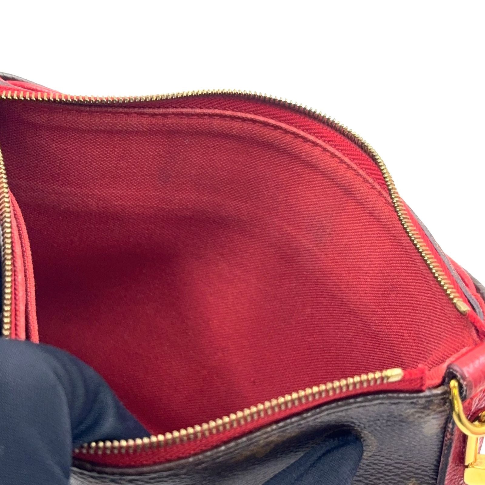 Louis Vuitton Pallas Clutch Monogram Cerise Leather Brown — view 8