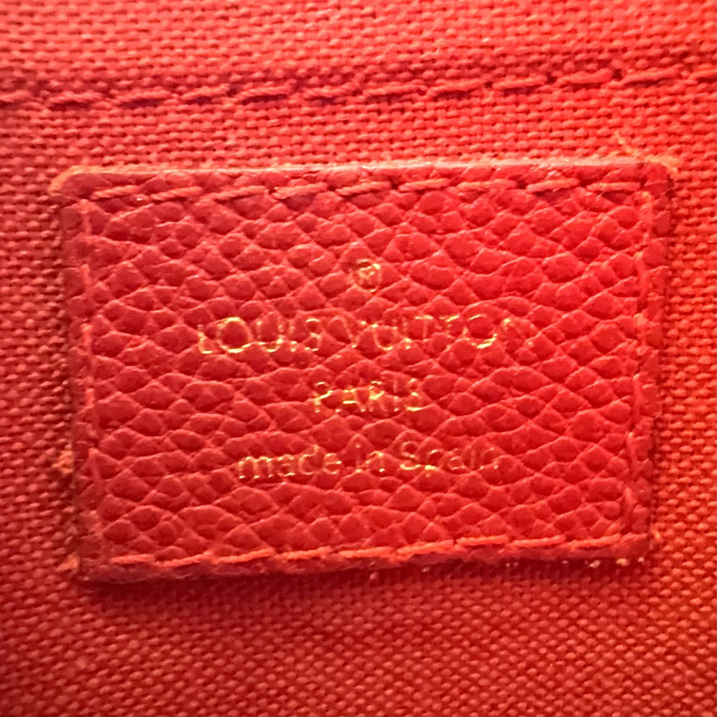 Louis Vuitton Pallas Clutch Monogram Cerise Leather Brown — view 4