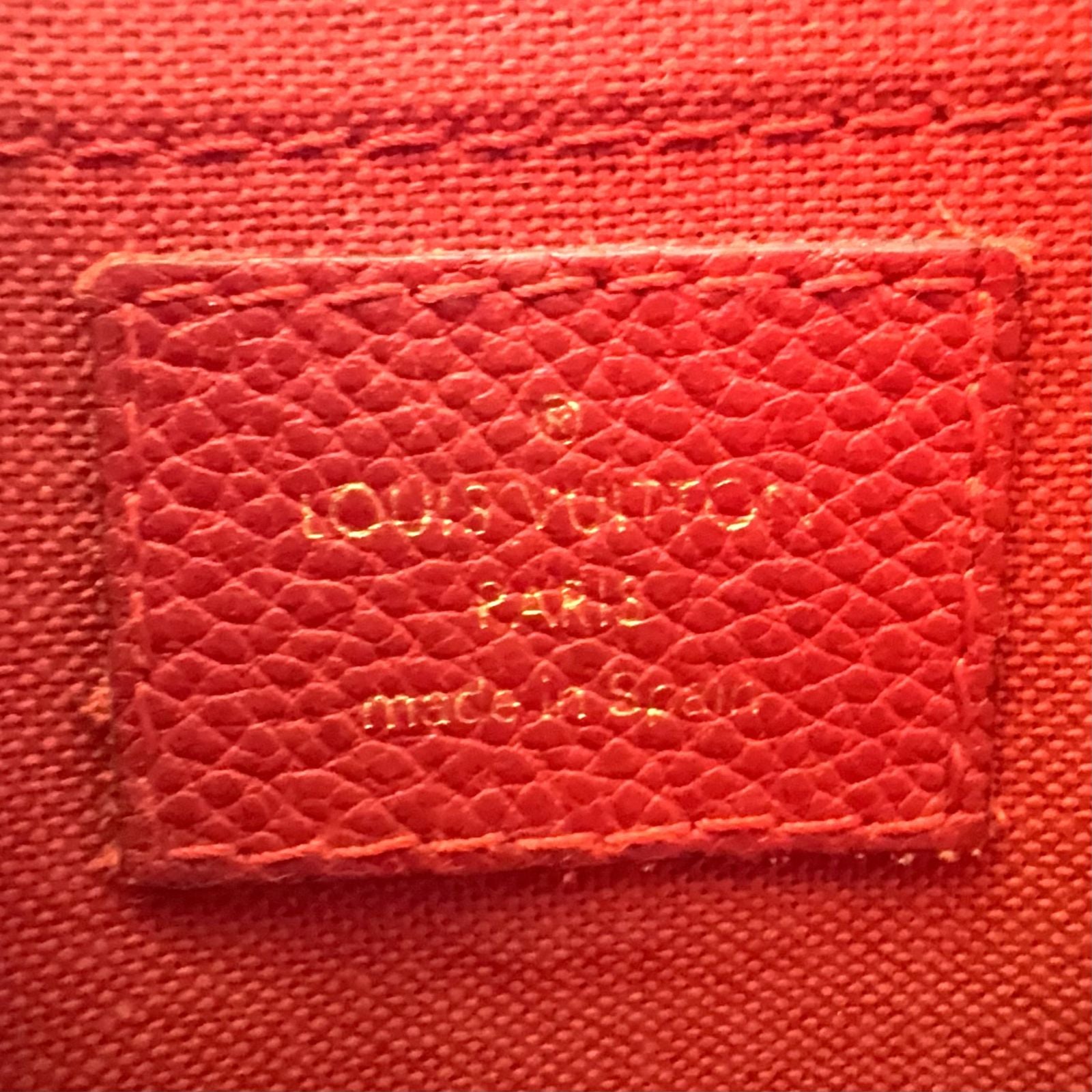 Louis Vuitton Pallas Clutch Monogram Cerise Leather Brown — view 4
