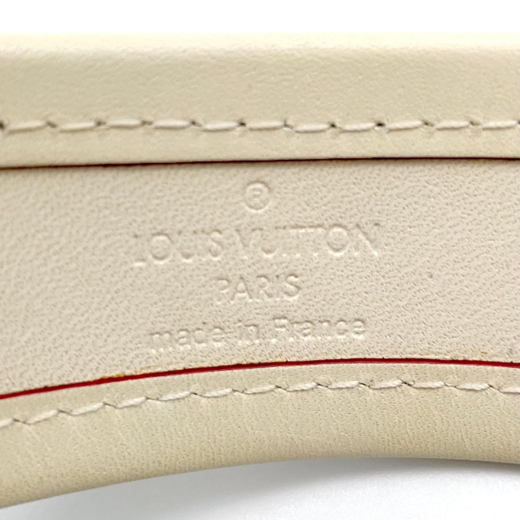 Louis Vuitton Bracelet Cellule Leather Ivory Gold Bangle — view 4
