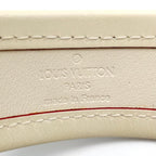 Louis Vuitton Bracelet Cellule Leather Ivory Gold Bangle — view 4
