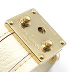 Louis Vuitton Bracelet Cellule Leather Ivory Gold Bangle — view 9