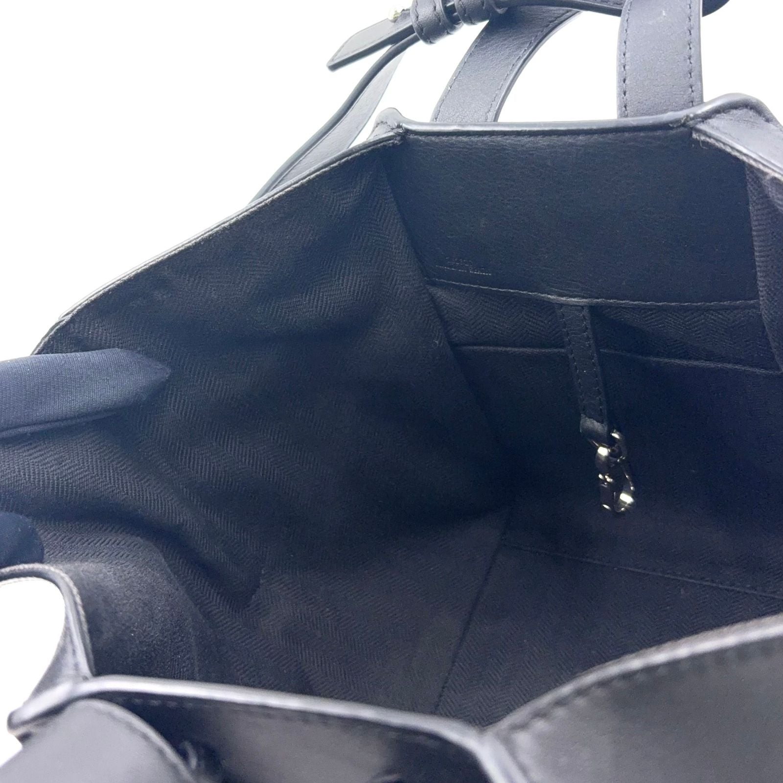 Loewe Hammock Compact Calfskin Black Shoulder Bag Silver — view 7