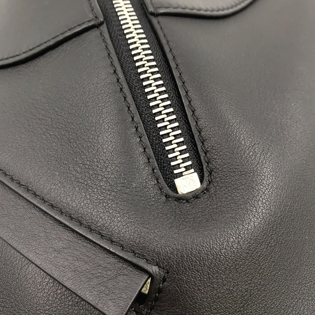 Loewe Hammock Compact Calfskin Black Shoulder Bag Silver — view 5