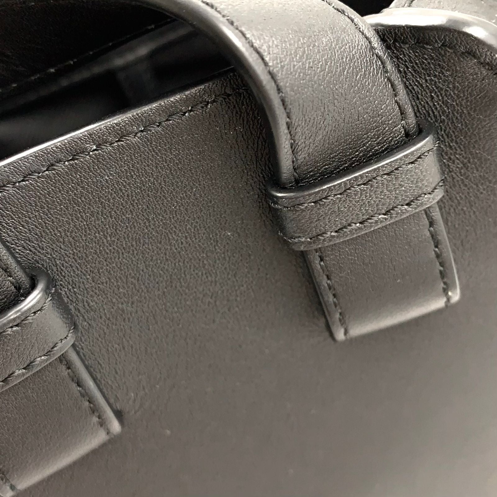 Loewe Hammock Compact Calfskin Black Shoulder Bag Silver — view 6