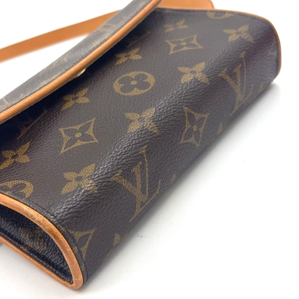 Louis Vuitton Pochette Twin PM Monogram XS Leather Brown Shoulder — view 9