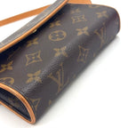 Louis Vuitton Pochette Twin PM Monogram XS Leather Brown Shoulder — view 9