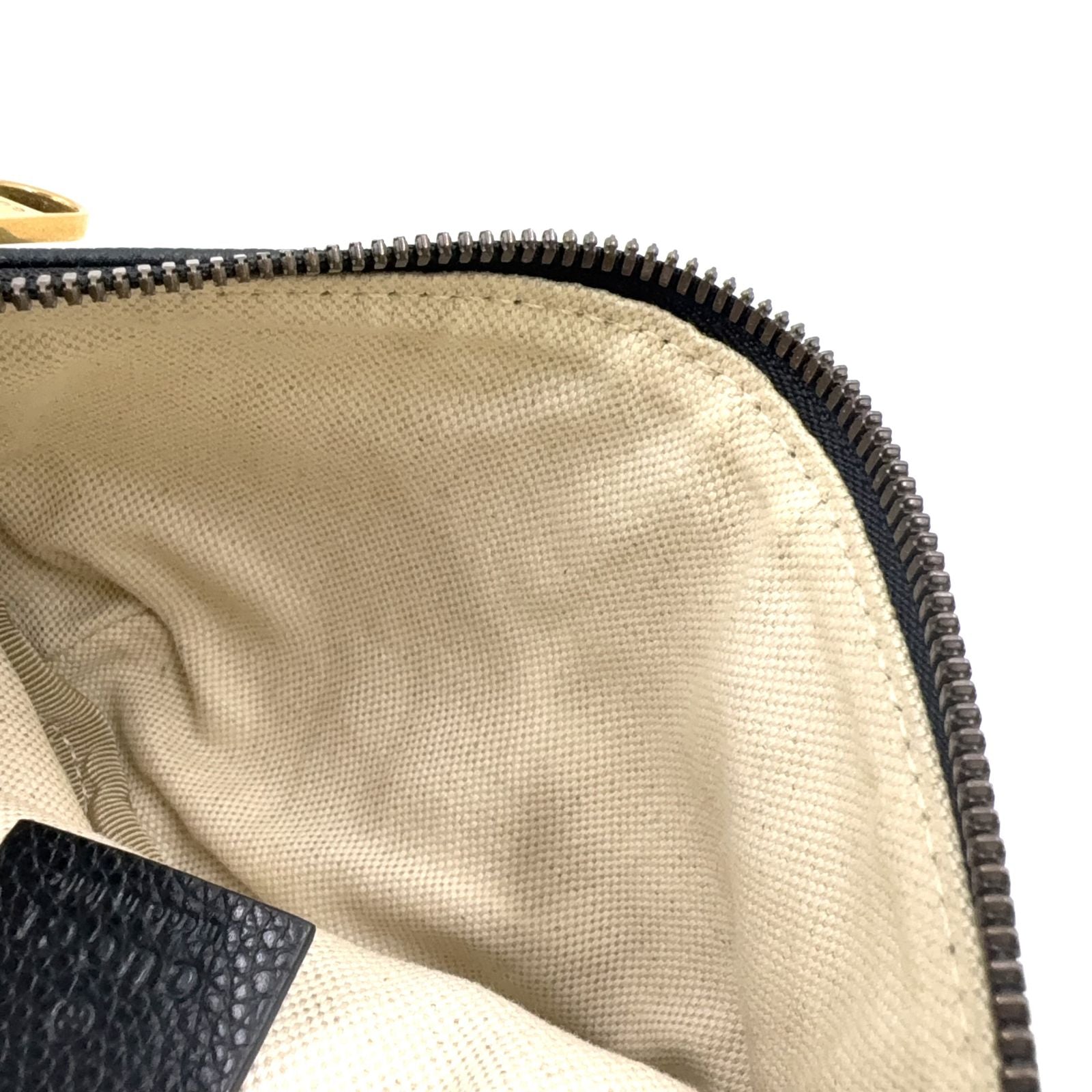 Gucci Logo Print Small Belt Bag Sherry Line Leather Black — view 7