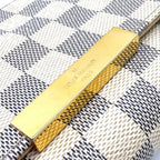 Louis Vuitton Favorite PM Damier Azur Shoulder Leather White — view 9