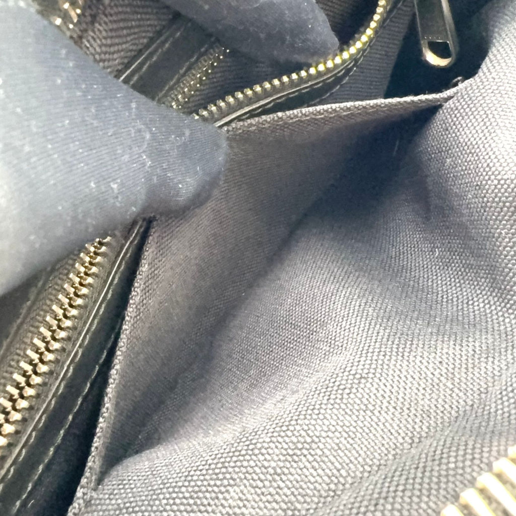 Gucci GG Supreme Sherry Line Leather Black Belt Bag Silver — view 6