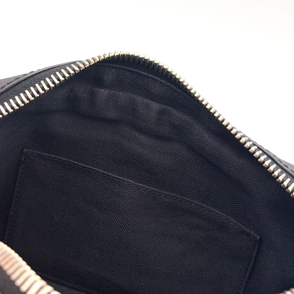 Gucci GG Supreme Sherry Line Leather Black Belt Bag Silver — view 7