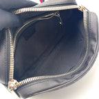 Gucci GG Supreme Sherry Line Leather Black Belt Bag Silver — view 3