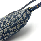 Dior Trotter Saddle Leather Canvas Navy Handbag Gold — view 7