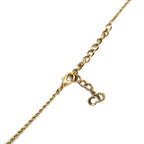 Dior Limited CD Logo Color Stone Clear Gold Necklace — view 7
