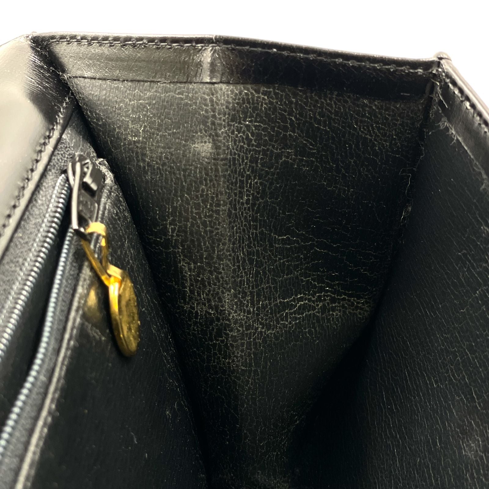 Dior Limited CD Logo Leather Black Shoulder Bag Gold — view 6