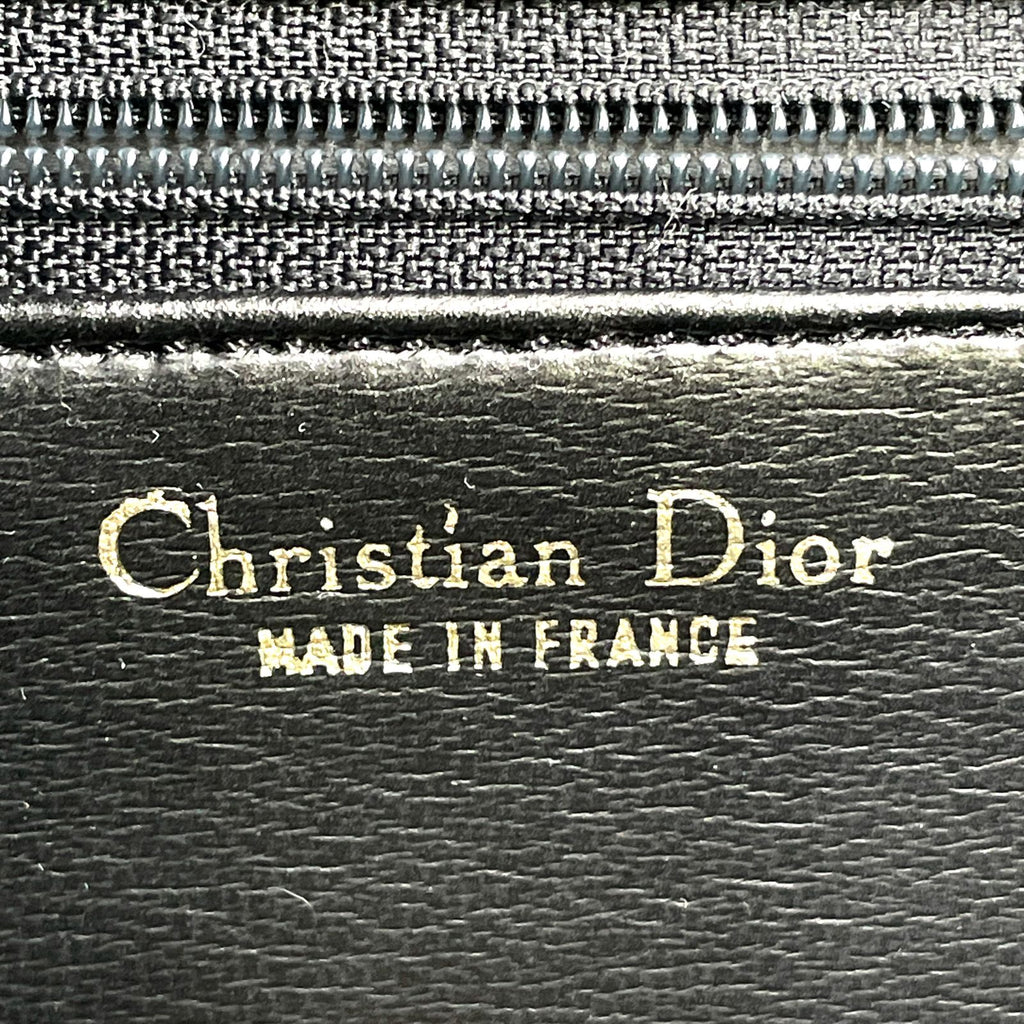 Dior Limited CD Logo Leather Black Shoulder Bag Gold — view 4