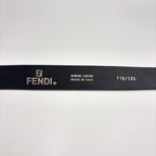 Fendi Limited Mamma Buckle Leather Black Belt Silver — view 3