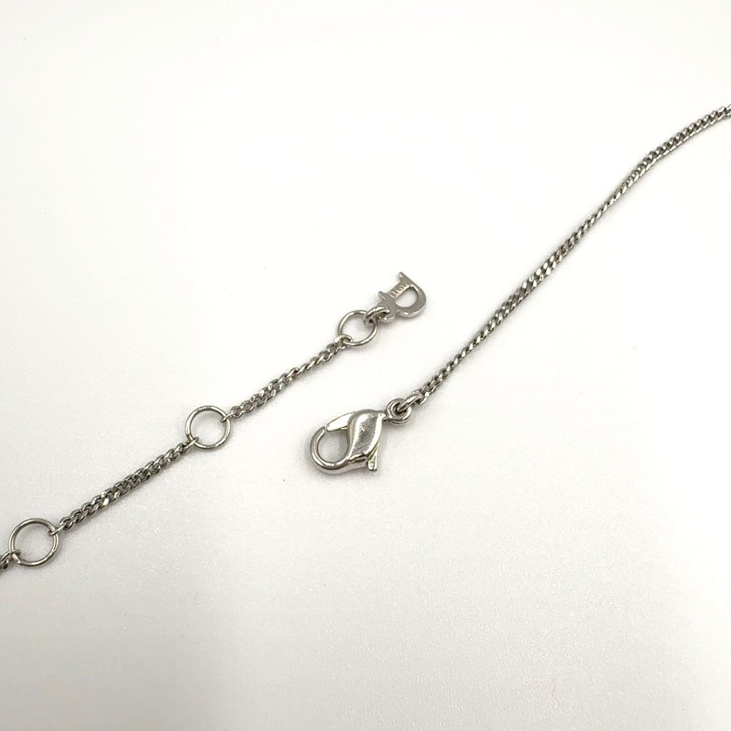 Dior Limited Belt Motif D Logo Rhinestone Metal Color Stone Clear Silver — view 8