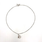 Dior Limited Belt Motif D Logo Rhinestone Metal Color Stone Clear Silver — view 3