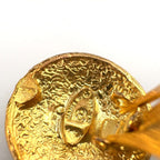 Chanel Limited CC Logo Round Gold Plated Earrings — view 9