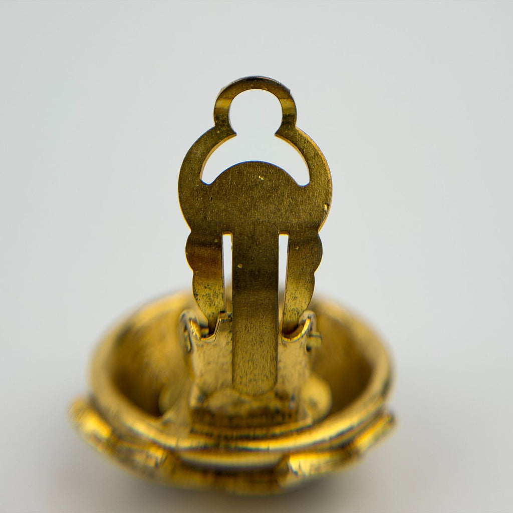 Chanel CC Logo Earrings Gold Vintage — view 6