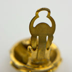 Chanel CC Logo Earrings Gold Vintage — view 9
