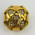 Chanel CC Logo Earrings Gold Vintage — view 2