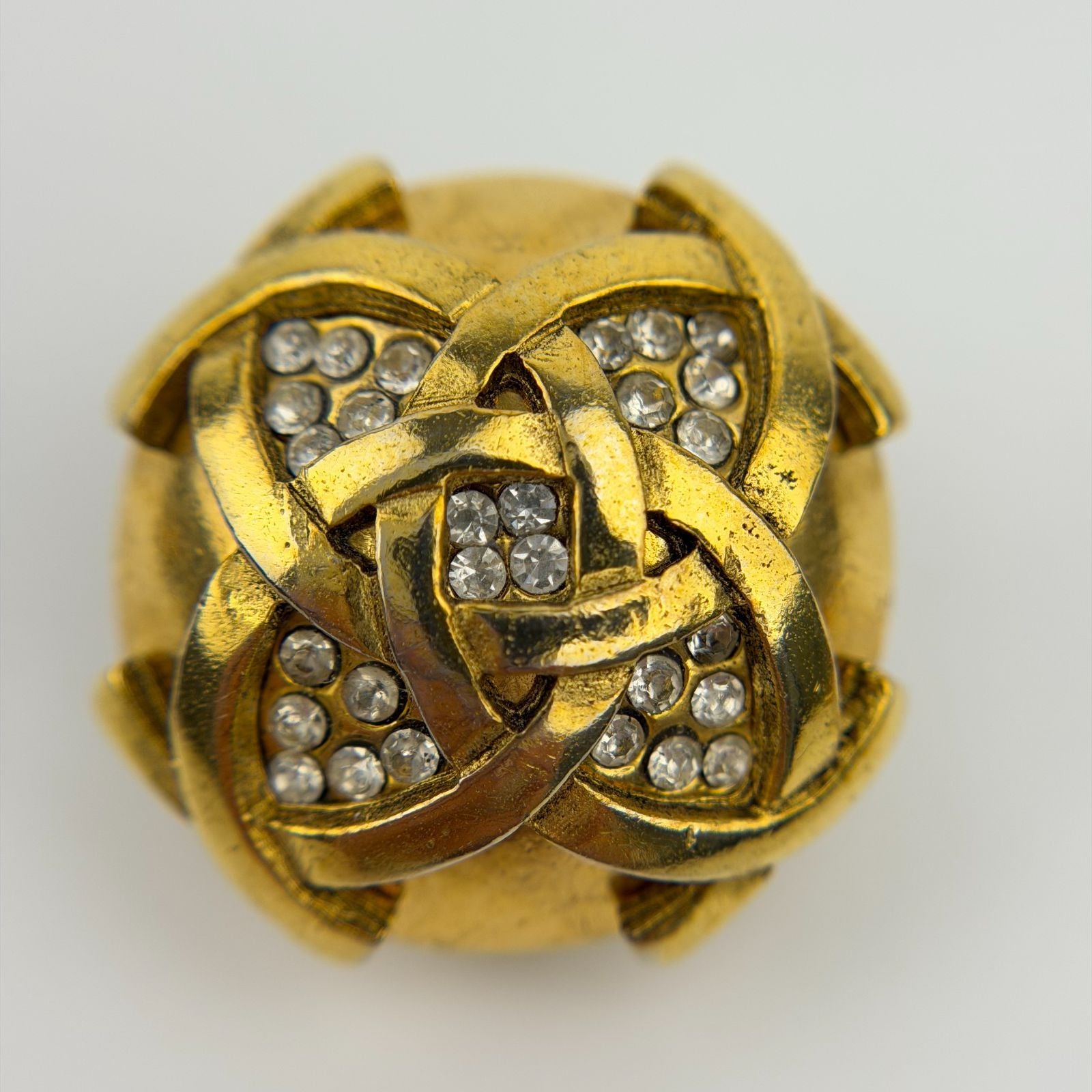 Chanel CC Logo Earrings Gold Vintage — view 2