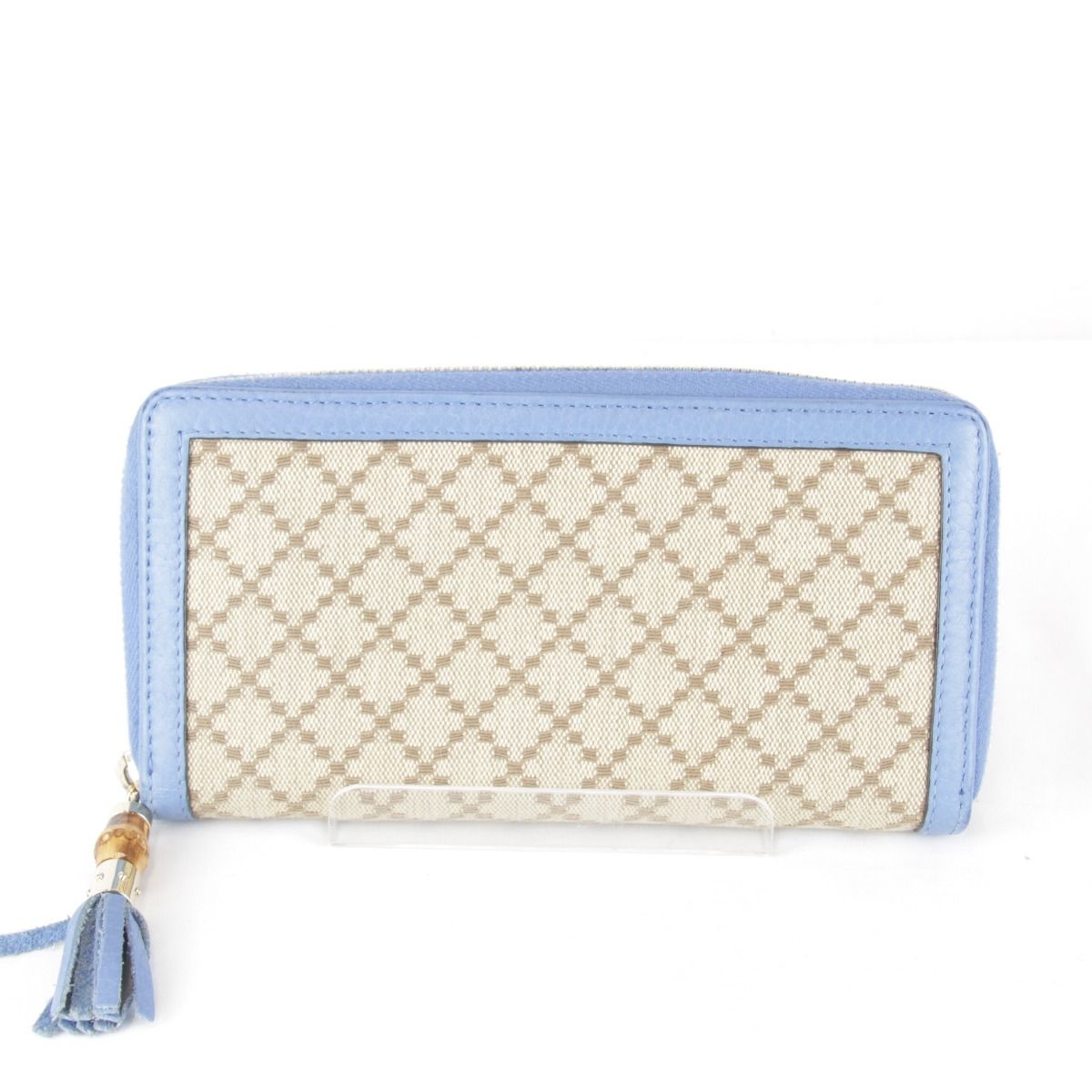 Gucci Wallet Canvas Leather Blue