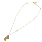 Louis Vuitton Nanogram Name Tag Motif Monogram Gold Silver Necklace — view 2