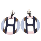 Hermes Equipe Buffalo Horn Lacquer Earrings — view 2