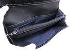 Gucci Wallet GG Supreme Brown Navy Leather Bifold — view 4