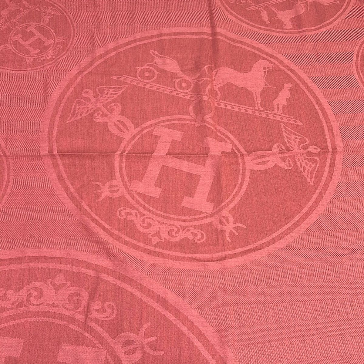 Hermes Shawl New Bliss Pink Cashmere Silk Scarf — view 4