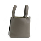 Hermes Picotin Lock PM 18 Etain Taurillon Clemence Silver Handbag