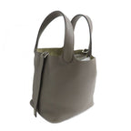 Hermes Picotin Lock PM 18 Etain Taurillon Clemence Silver Handbag — view 3