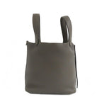 Hermes Picotin Lock PM 18 Etain Taurillon Clemence Silver Handbag — view 4