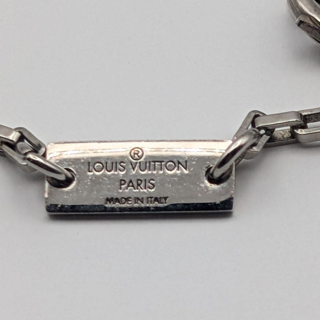 Louis Vuitton Collier Damier Colors Silver Necklace — view 6