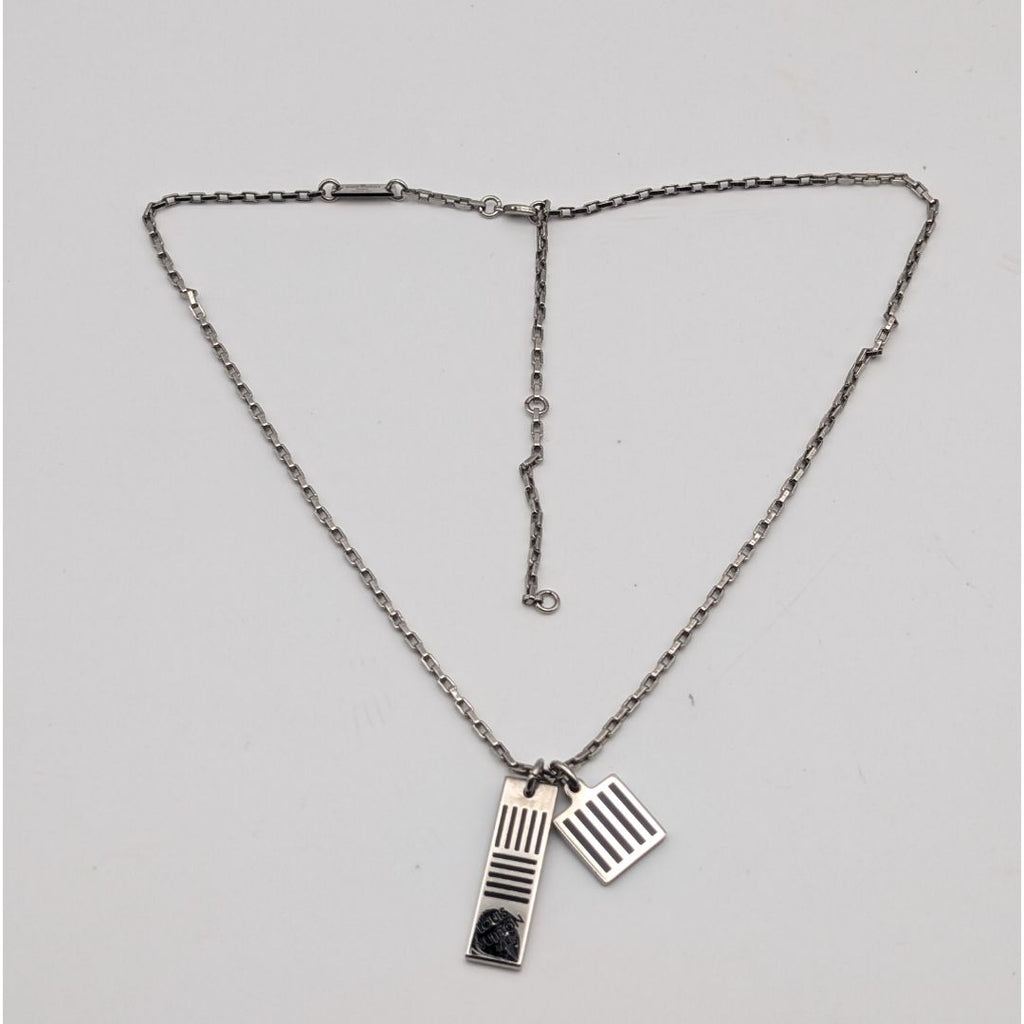 Louis Vuitton Collier Damier Colors Silver Necklace — view 8