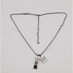 Louis Vuitton Collier Damier Colors Silver Necklace — view 8