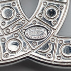Chanel Brooch CC Logo Faux Pearl Silver Recent — view 8