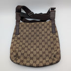 Gucci GG Canvas Shoulder Bag Crossbody Cross Brown — view 2