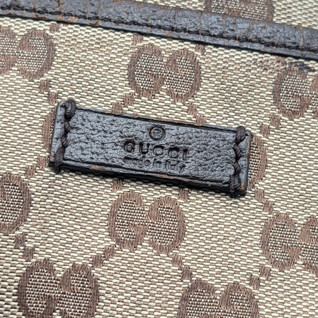 Gucci GG Canvas Shoulder Bag Crossbody Cross Brown — view 5