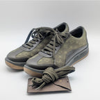 Louis Vuitton Sneakers Monogram Mini Canvas Leather Khaki Logo Shoes