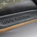 Louis Vuitton Sneakers Monogram Mini Canvas Leather Khaki Logo Shoes — view 8