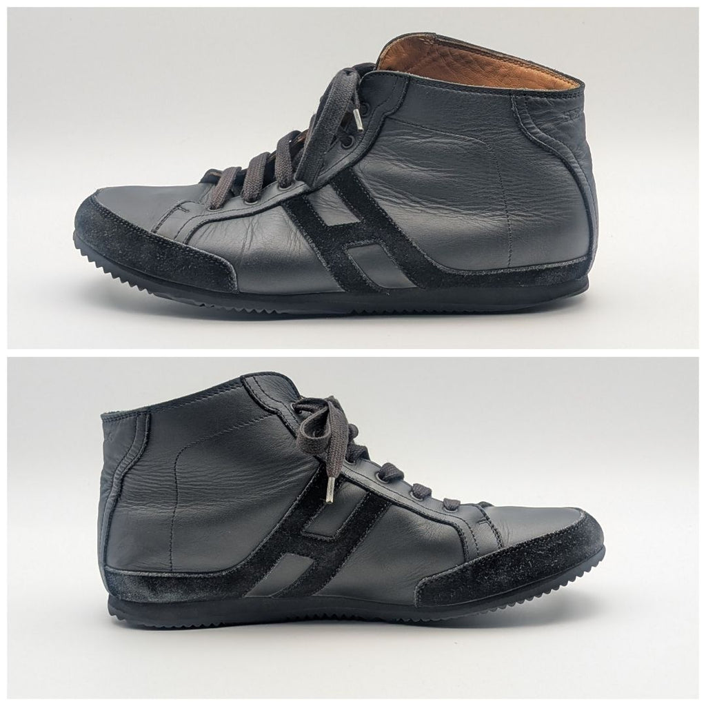Hermes Quick Sneakers Suede Leather Black Shoes — view 2
