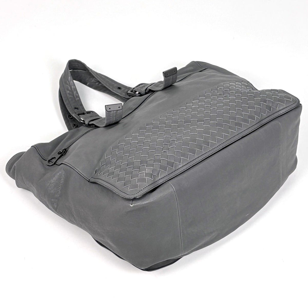 Bottega Veneta Intrecciato Tote Leather Gray — view 2