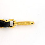 Chanel CC Logo Chain Belt Leather Gold Black — view 5