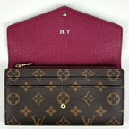 Louis Vuitton Portefeuille Sarah Wallet Monogram Brown Fuchsia — view 6